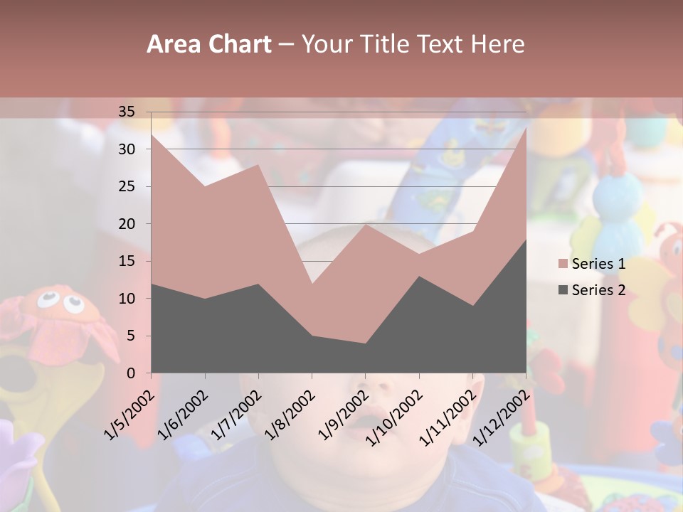 Two Baby Boys Twin Brothers Playing Together PowerPoint Template