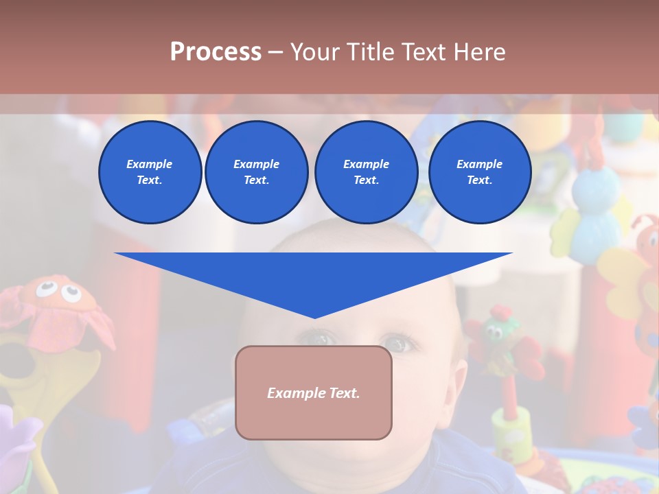 Two Baby Boys Twin Brothers Playing Together PowerPoint Template