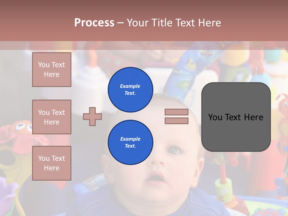 Two Baby Boys Twin Brothers Playing Together PowerPoint Template