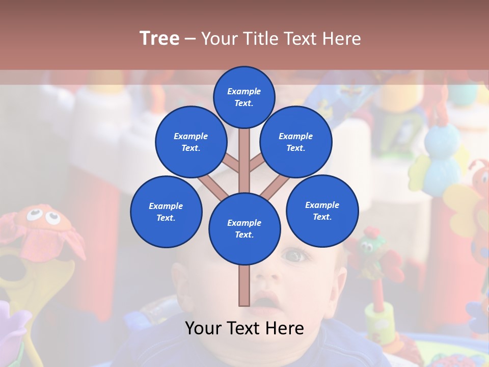 Two Baby Boys Twin Brothers Playing Together PowerPoint Template