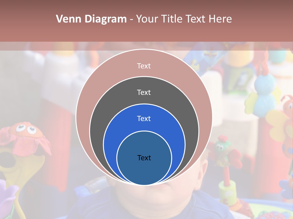 Two Baby Boys Twin Brothers Playing Together PowerPoint Template
