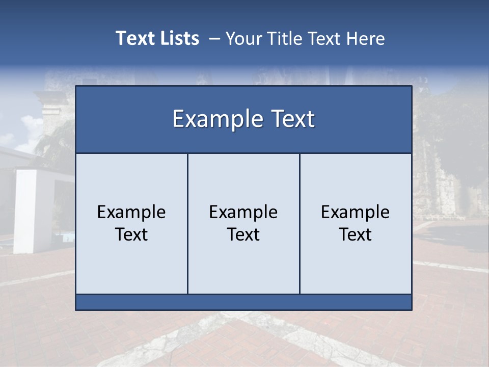 Park Near Casa De Francia And Hostal Nicolas De Ovando And Fortaleza On Las Damas Santo Domingo, Dominican Republic PowerPoint Template