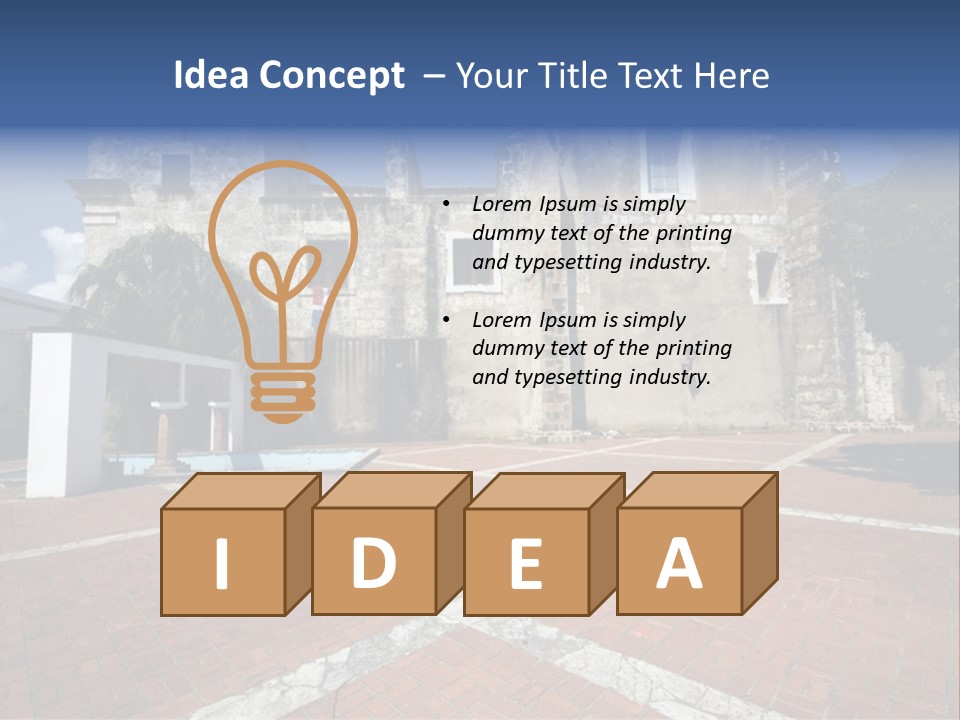 Park Near Casa De Francia And Hostal Nicolas De Ovando And Fortaleza On Las Damas Santo Domingo, Dominican Republic PowerPoint Template