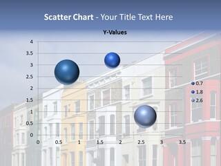 Famous London Street With Lot Of Color Houses PowerPoint Template