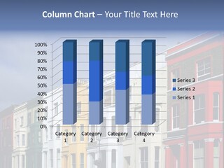 Famous London Street With Lot Of Color Houses PowerPoint Template