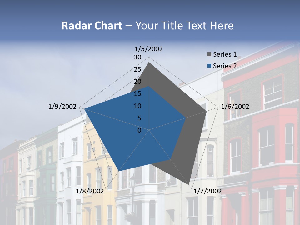 Famous London Street With Lot Of Color Houses PowerPoint Template