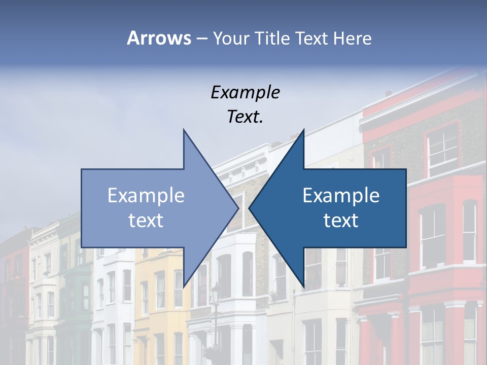 Famous London Street With Lot Of Color Houses PowerPoint Template