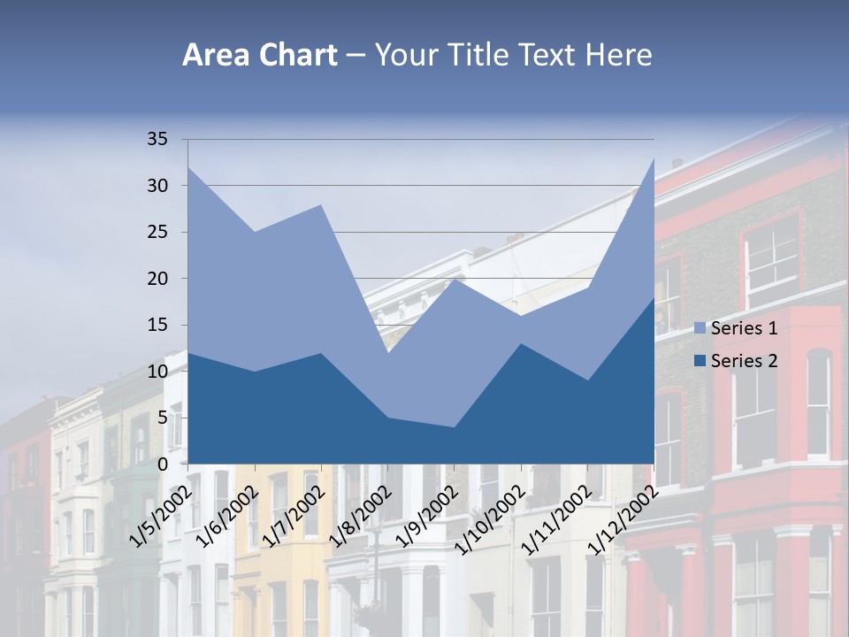 Famous London Street With Lot Of Color Houses PowerPoint Template