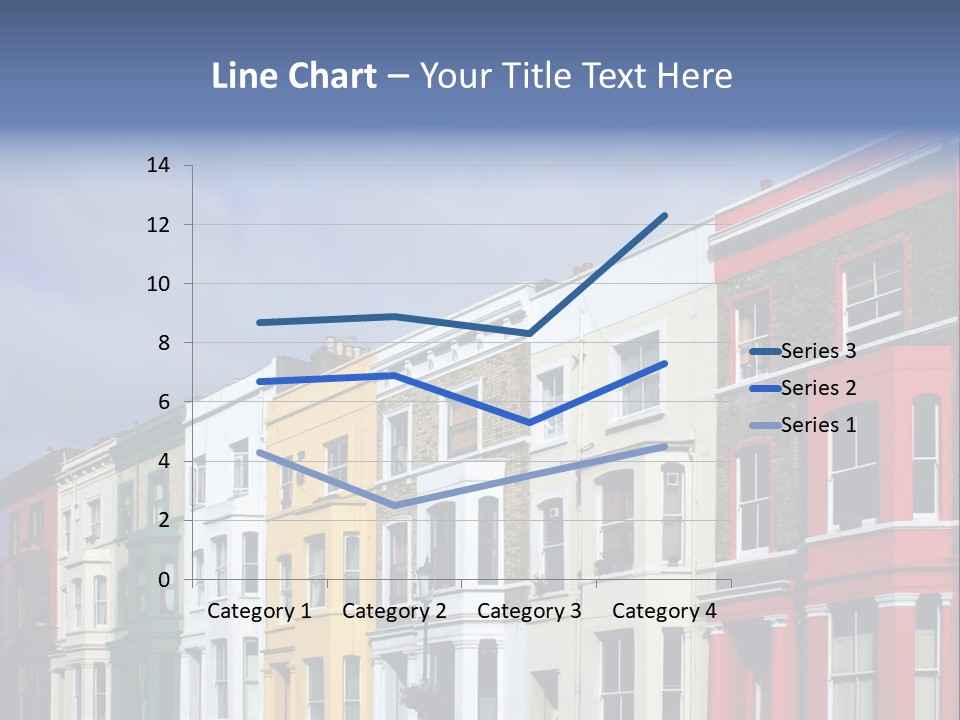 Famous London Street With Lot Of Color Houses PowerPoint Template