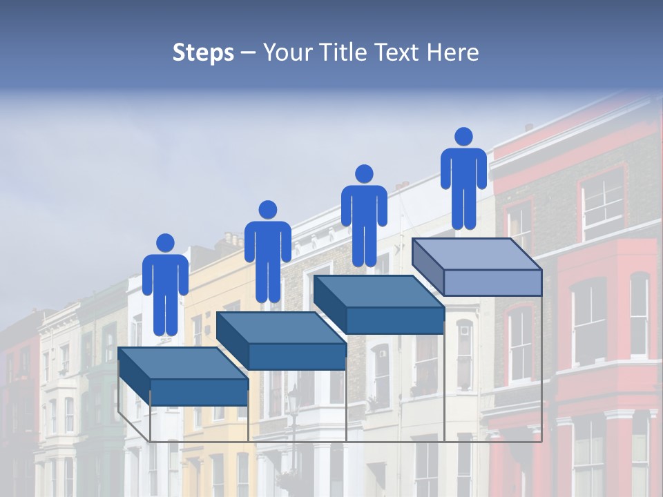 Famous London Street With Lot Of Color Houses PowerPoint Template