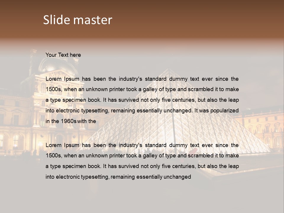 Louvre Phyramid PowerPoint Template