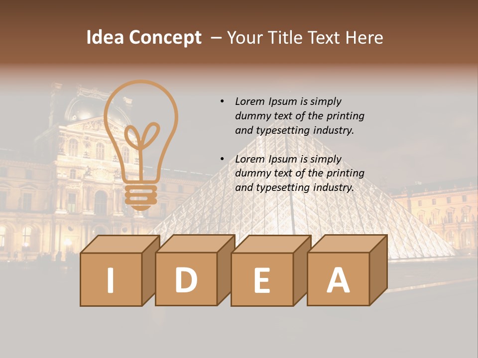 Louvre Phyramid PowerPoint Template