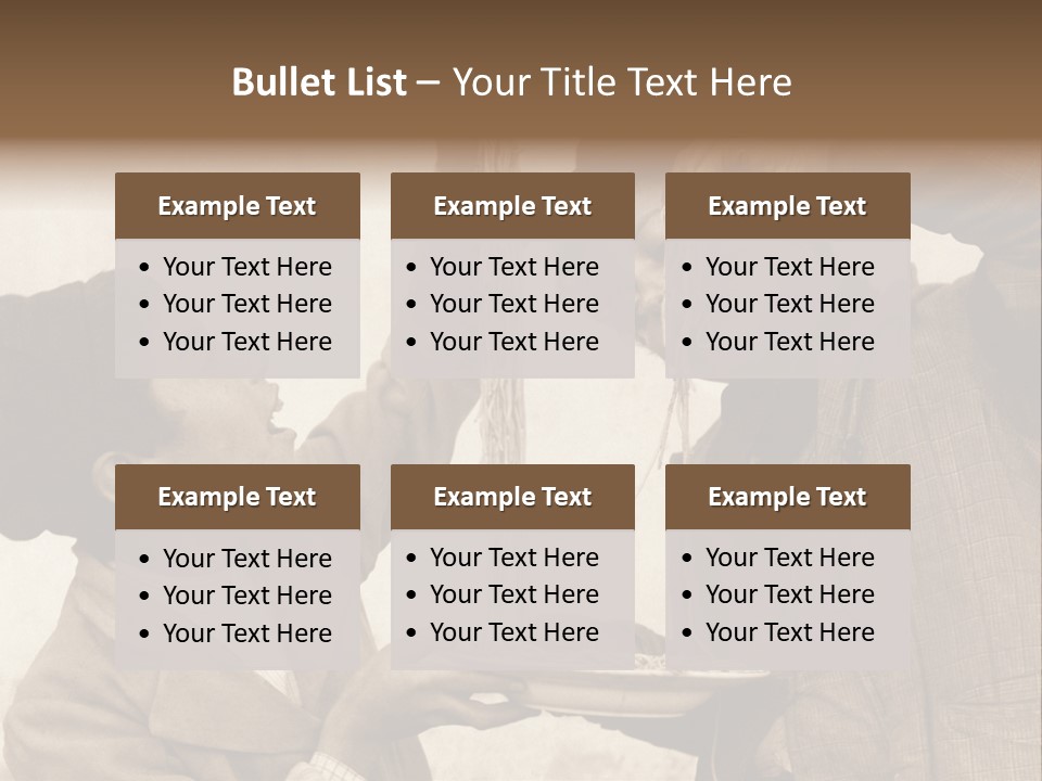 Vintage Photo Of Two Young Boys Eating Spaghetti With Their Hands PowerPoint Template