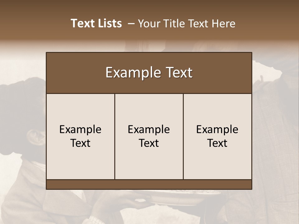 Vintage Photo Of Two Young Boys Eating Spaghetti With Their Hands PowerPoint Template