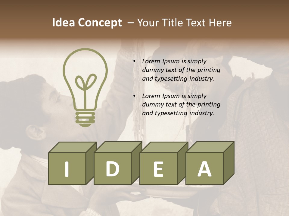 Vintage Photo Of Two Young Boys Eating Spaghetti With Their Hands PowerPoint Template