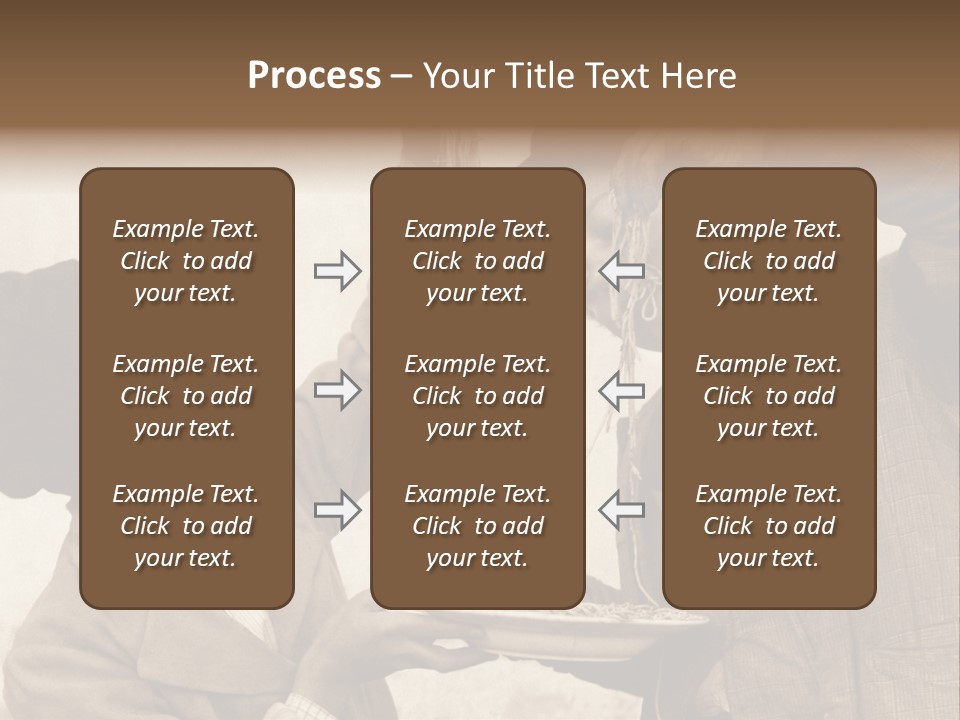 Vintage Photo Of Two Young Boys Eating Spaghetti With Their Hands PowerPoint Template