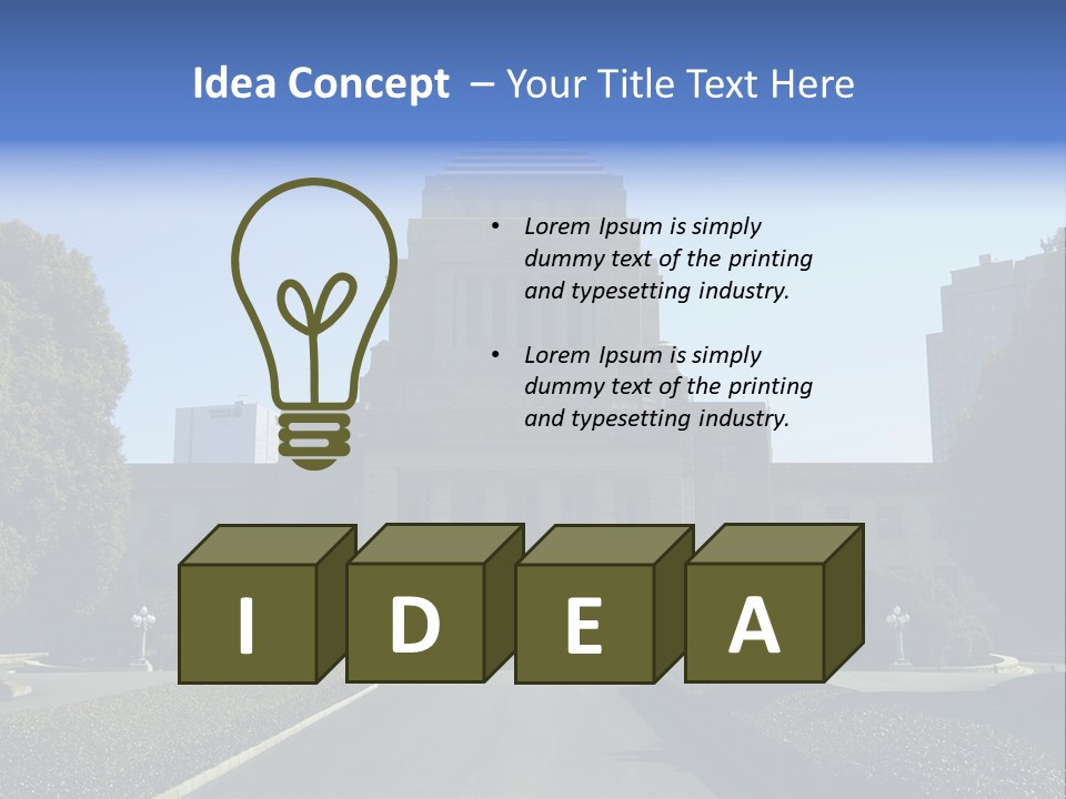 Japanese Parliament (Diet) Building, Tokyo PowerPoint Template