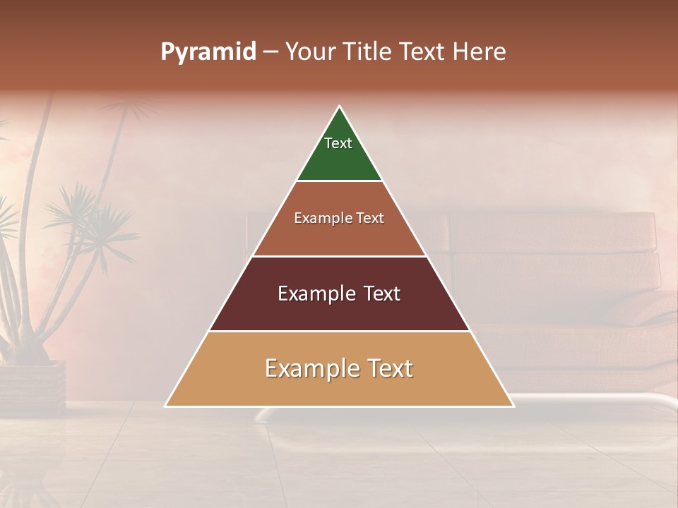 3D Interior In Pink Color With Modern Couch PowerPoint Template