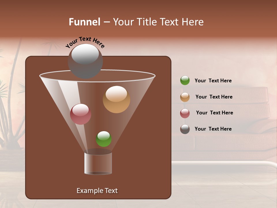 3D Interior In Pink Color With Modern Couch PowerPoint Template