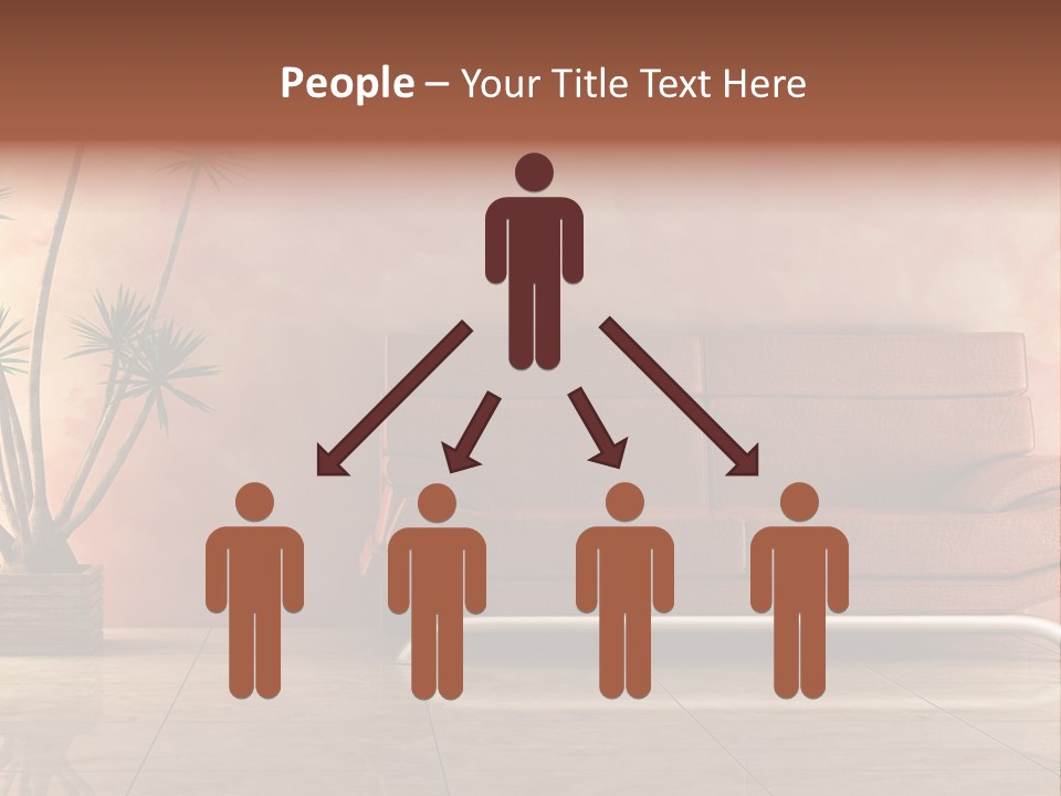 3D Interior In Pink Color With Modern Couch PowerPoint Template