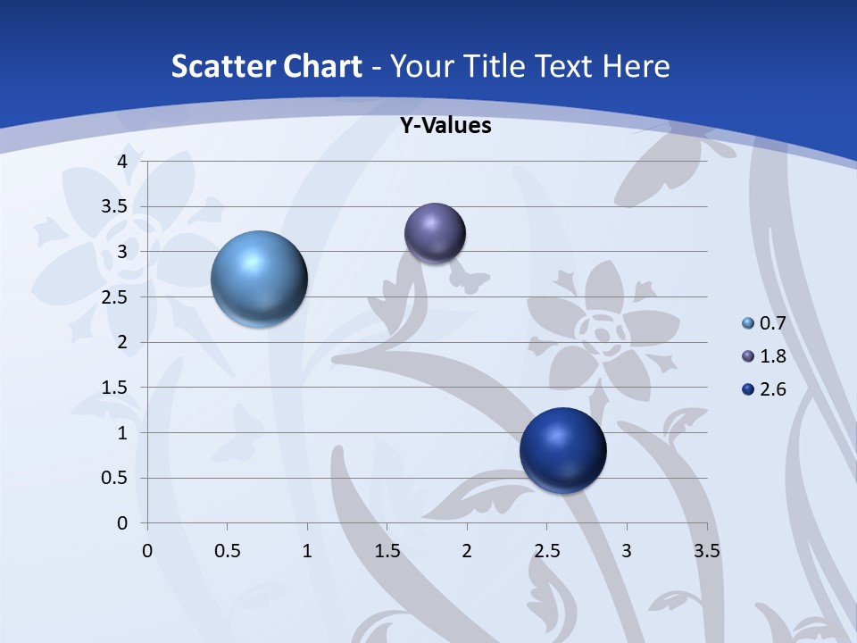 Floral Design In Blue Stock Vector Illustration: PowerPoint Template