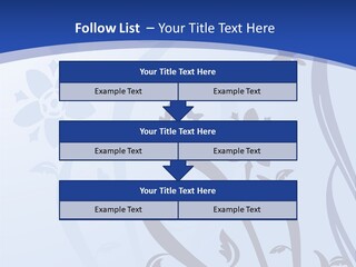Floral Design In Blue Stock Vector Illustration: PowerPoint Template