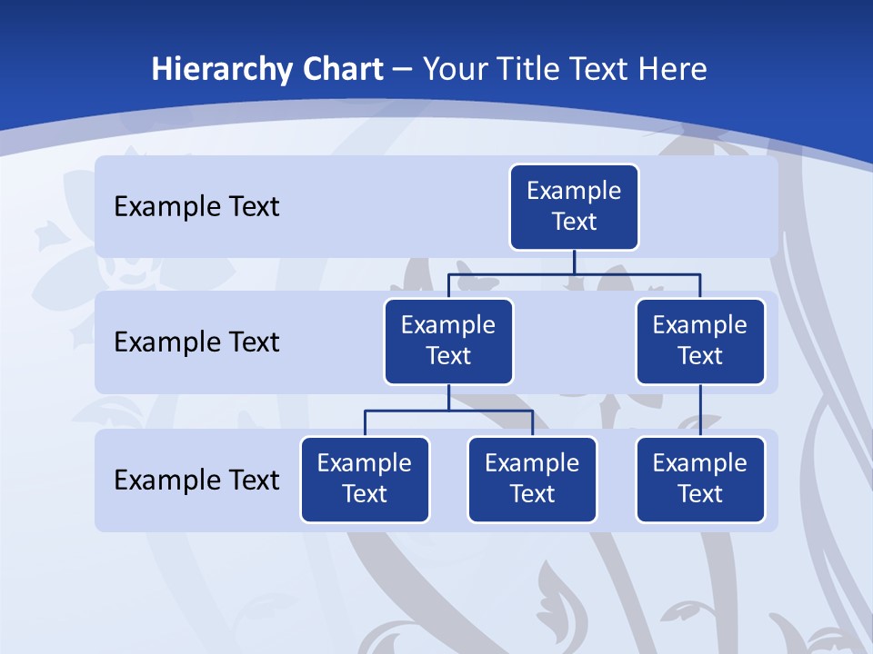 Floral Design In Blue Stock Vector Illustration: PowerPoint Template