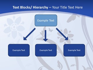 Floral Design In Blue Stock Vector Illustration: PowerPoint Template