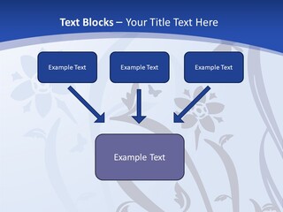 Floral Design In Blue Stock Vector Illustration: PowerPoint Template