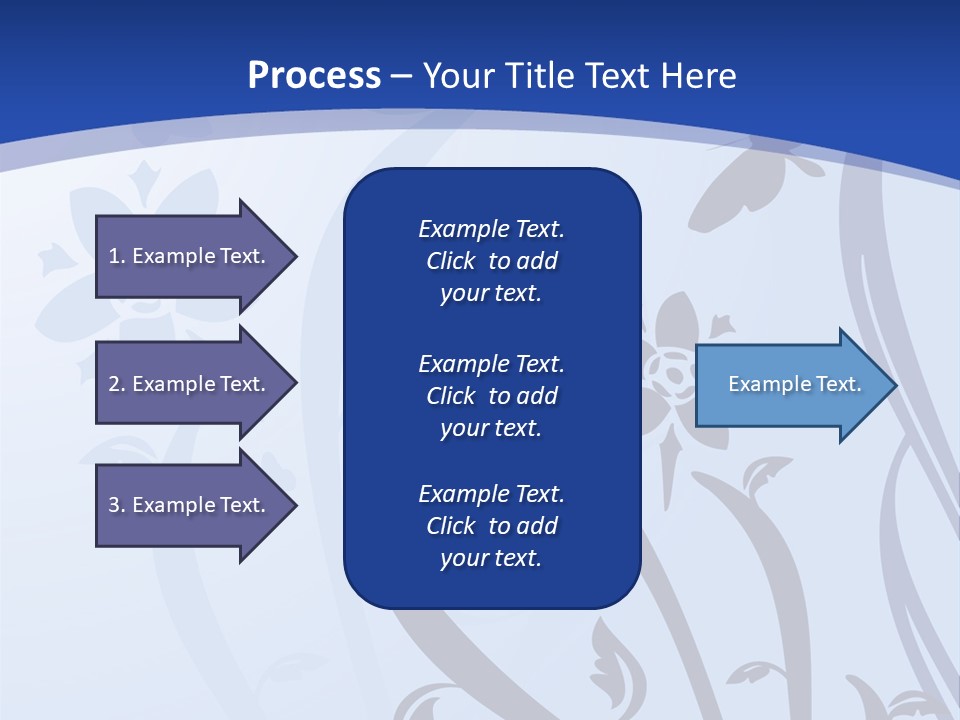 Floral Design In Blue Stock Vector Illustration: PowerPoint Template