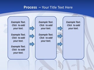 Floral Design In Blue Stock Vector Illustration: PowerPoint Template