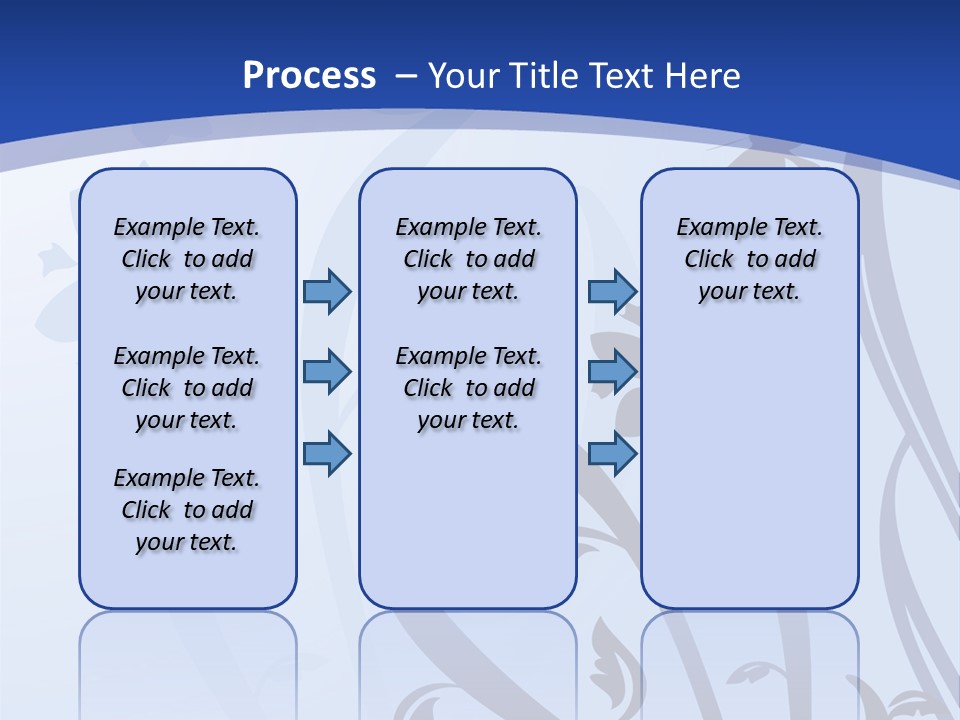 Floral Design In Blue Stock Vector Illustration: PowerPoint Template