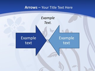 Floral Design In Blue Stock Vector Illustration: PowerPoint Template