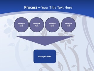 Floral Design In Blue Stock Vector Illustration: PowerPoint Template