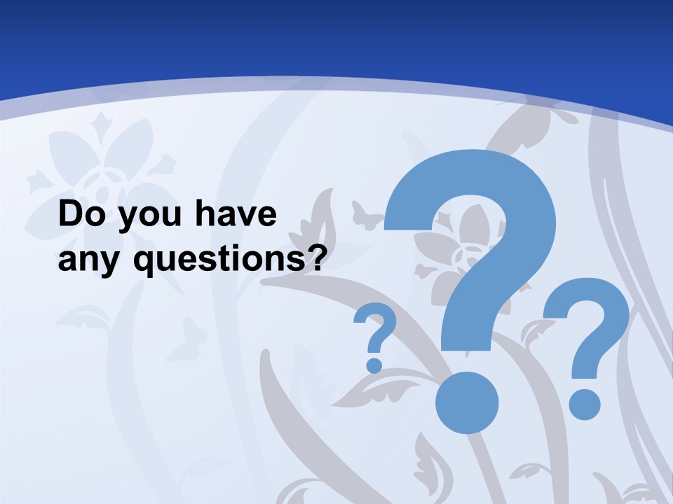 Floral Design In Blue Stock Vector Illustration: PowerPoint Template