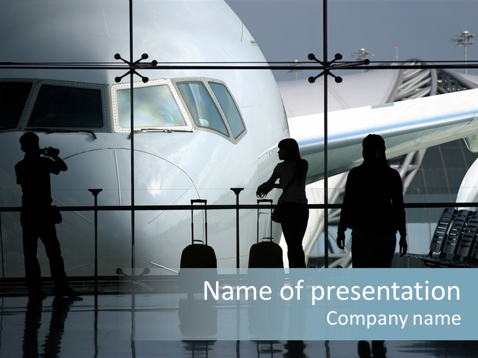 Waiting For The Flight PowerPoint Template