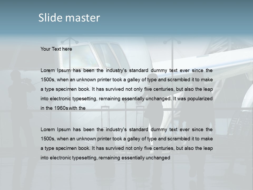 Waiting For The Flight PowerPoint Template