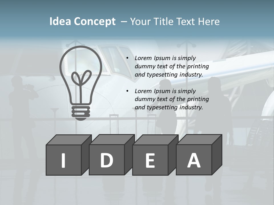 Waiting For The Flight PowerPoint Template