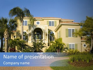 Immense Luxurious Modern Mansion In Central Florida PowerPoint Template