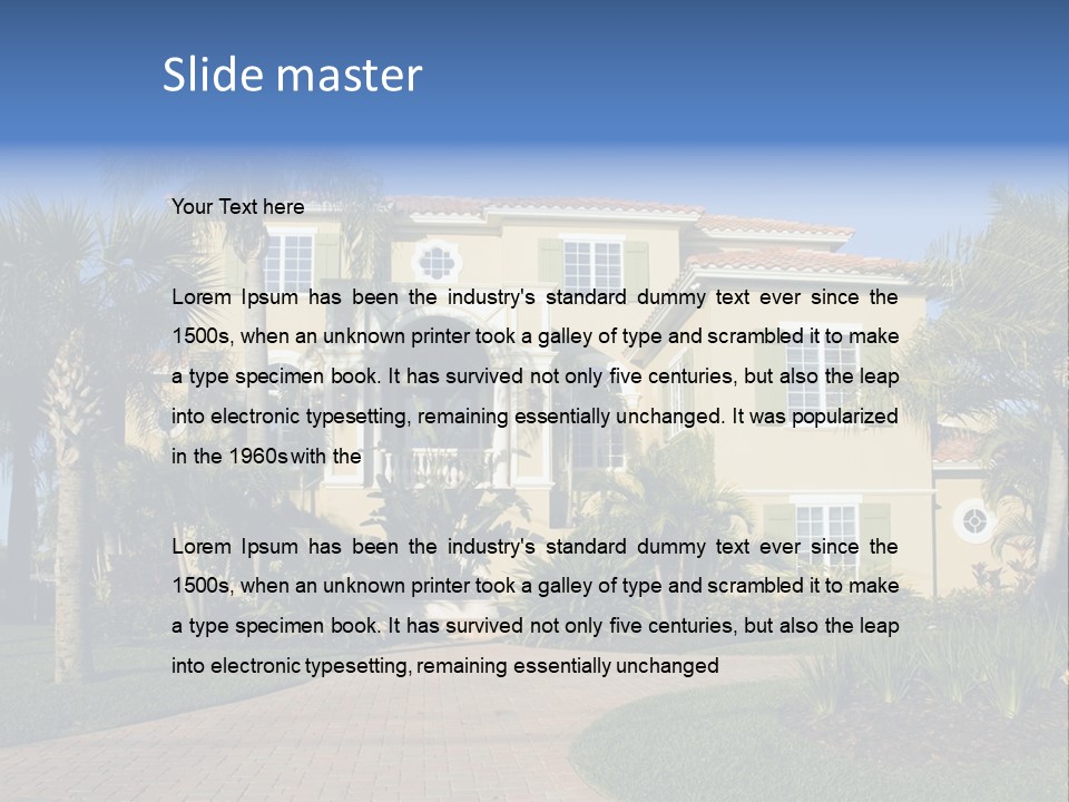 Immense Luxurious Modern Mansion In Central Florida PowerPoint Template