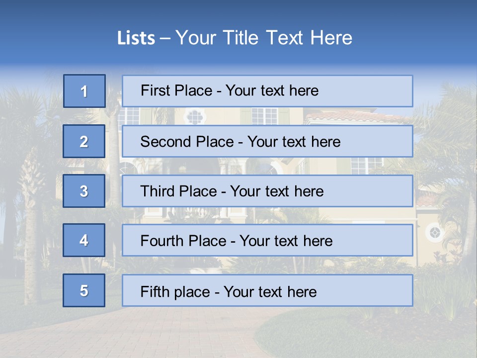 Immense Luxurious Modern Mansion In Central Florida PowerPoint Template
