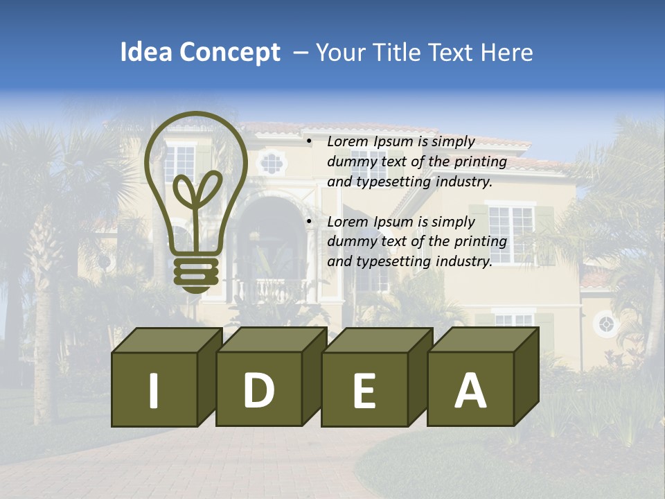 Immense Luxurious Modern Mansion In Central Florida PowerPoint Template