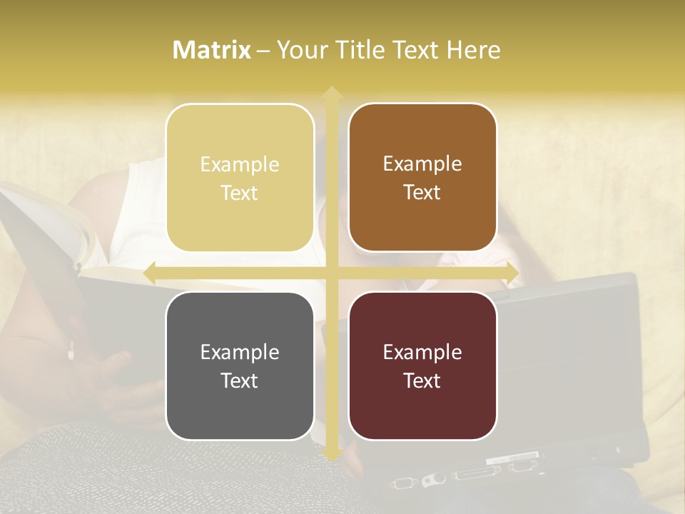 Photo Of A Woman With A Child Reading. PowerPoint Template