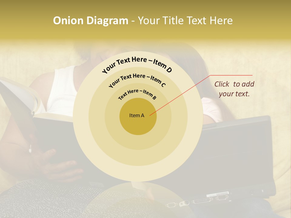 Photo Of A Woman With A Child Reading. PowerPoint Template