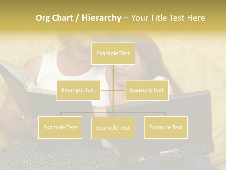 Photo Of A Woman With A Child Reading. PowerPoint Template