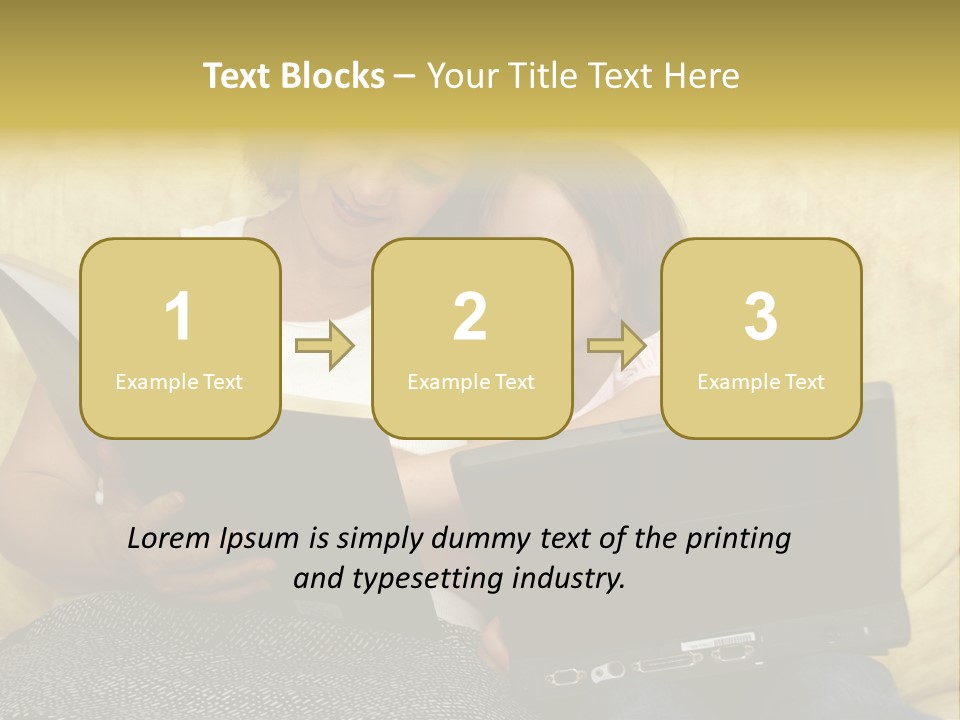 Photo Of A Woman With A Child Reading. PowerPoint Template