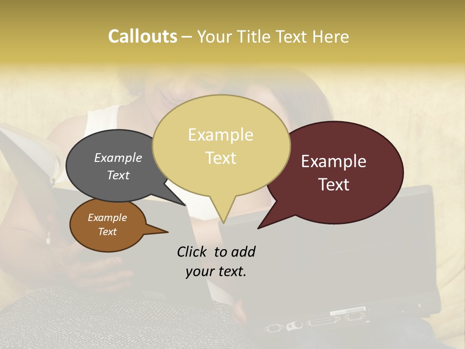 Photo Of A Woman With A Child Reading. PowerPoint Template