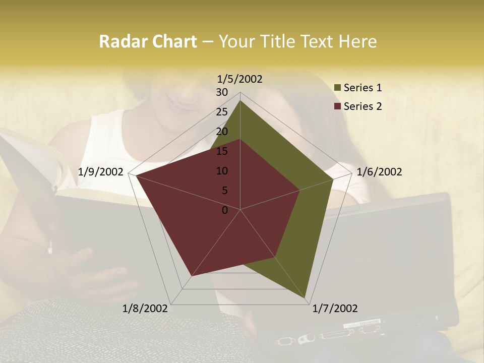 Photo Of A Woman With A Child Reading. PowerPoint Template