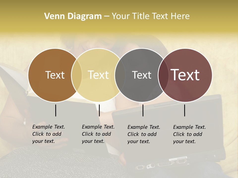 Photo Of A Woman With A Child Reading. PowerPoint Template