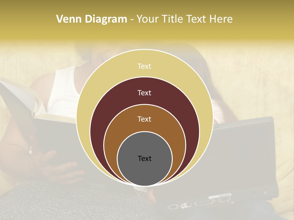 Photo Of A Woman With A Child Reading. PowerPoint Template